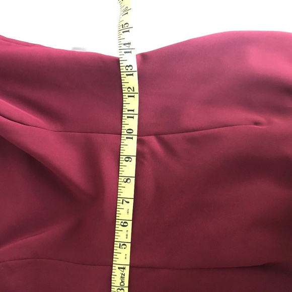NWT MILLY Italian Cady Bell Sleeve Bordeaux Selene Dress size 4 - Picture 9 of 12